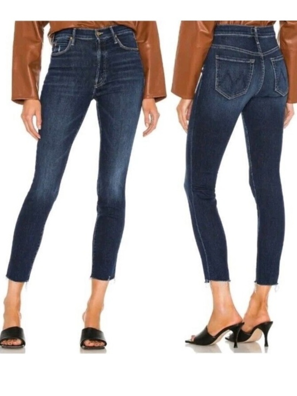 Mother The Stunner Ankle Fray Teaming Up Jeans Size 24